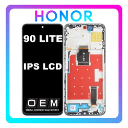HQ OEM &Sigma;&upsilon;&mu;&beta;&alpha;&tau;ό &Mu;&epsilon; Honor 90 Lite (CRT-NX1), IPS LCD Display Screen Assembly &Omicron;&theta;ό&nu;&eta; + Touch Screen Digitizer &Mu;&eta;&chi;&alpha;&nu;&iota;&sigma;&mu;ό&sigmaf; &Alpha;&phi;ή&sigmaf; + Frame Bezel &Pi;&lambda;&alpha;ί&sigma;&iota;&omicron; &Sigma;&alpha;&sigma;ί Blue &Mu;&pi;&lambda;&epsilon; (Premium A+)