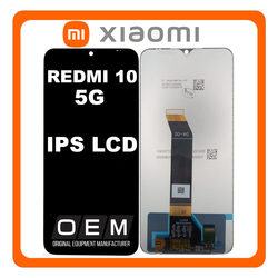 HQ OEM &Sigma;&upsilon;&mu;&beta;&alpha;&tau;ό &Mu;&epsilon; Xiaomi Redmi 10 5G (22041219G, 22041219NY) IPS LCD Display Screen Assembly &Omicron;&theta;ό&nu;&eta; + Touch Screen Digitizer &Mu;&eta;&chi;&alpha;&nu;&iota;&sigma;&mu;ό&sigmaf; &Alpha;&phi;ή&sigmaf; Black &Mu;&alpha;ύ&rho;&omicron; (Premium A+)