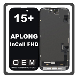 HQ OEM &Sigma;&upsilon;&mu;&beta;&alpha;&tau;ό &Mu;&epsilon; For Apple iPhone 15 Plus, iPhone 15+ (A3094, A2847) APLONG InCell FHD LCD Display Screen Assembly &Omicron;&theta;ό&nu;&eta; + Touch Screen Digitizer &Mu;&eta;&chi;&alpha;&nu;&iota;&sigma;&mu;ό&sigmaf; &Alpha;&phi;ή&sigmaf; Black &Mu;&alpha;ύ&rho;&omicron; (Premium A+) (Lifetime Warranty &Gamma;&iota;&alpha; &Sigma;&upsilon;&nu;&epsilon;&rho;&gamma;&alpha;&tau;&epsilon;&sigmaf; B2B​)