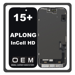 HQ OEM &Sigma;&upsilon;&mu;&beta;&alpha;&tau;ό &Mu;&epsilon; For Apple iPhone 15 Plus, iPhone 15+ (A3094, A2847) APLONG InCell HD LCD Display Screen Assembly &Omicron;&theta;ό&nu;&eta; + Touch Screen Digitizer &Mu;&eta;&chi;&alpha;&nu;&iota;&sigma;&mu;ό&sigmaf; &Alpha;&phi;ή&sigmaf; Black &Mu;&alpha;ύ&rho;&omicron; (Premium A+) (Lifetime Warranty &Gamma;&iota;&alpha; &Sigma;&upsilon;&nu;&epsilon;&rho;&gamma;&alpha;&tau;&epsilon;&sigmaf; B2B​)