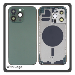 HQ OEM &Sigma;&upsilon;&mu;&beta;&alpha;&tau;ό &Mu;&epsilon; Apple iPhone 13 Pro (A2638, A2483) EU Version Rear Back Battery Cover Middle Frame- Housing &Pi;ί&sigma;&omega; &Kappa;ά&lambda;&upsilon;&mu;&mu;&alpha; &Kappa;&alpha;&pi;ά&kappa;&iota; &Pi;&lambda;ά&tau;&eta; &Mu;&pi;&alpha;&tau;&alpha;&rho;ί&alpha;&sigmaf; - &Sigma;&alpha;&sigma;ί + Side Keys &Pi;&lambda;&alpha;&iota;&nu;ά &pi;&lambda;ή&kappa;&tau;&rho;&alpha;  + Sim Tray &Theta;ή&kappa;&eta; &Kappa;ά&rho;&tau;&alpha;&sigmaf; Alpine Green &Pi;&rho;ά&sigma;&iota;&nu;&omicron; (Premium A+)