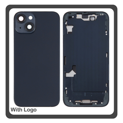 HQ OEM &Sigma;&upsilon;&mu;&beta;&alpha;&tau;ό &Mu;&epsilon; Apple iPhone 14, iPhone14 (A2882, A2649) Rear Back Battery Cover Middle Frame- Housing &Pi;ί&sigma;&omega; &Kappa;ά&lambda;&upsilon;&mu;&mu;&alpha; &Kappa;&alpha;&pi;ά&kappa;&iota; &Pi;&lambda;ά&tau;&eta; &Mu;&pi;&alpha;&tau;&alpha;&rho;ί&alpha;&sigmaf; - &Sigma;&alpha;&sigma;ί + Side Keys &Pi;&lambda;&alpha;ϊ&nu;ά &pi;&lambda;ή&kappa;&tau;&rho;&alpha;  + Sim Tray &Theta;ή&kappa;&eta; &Kappa;ά&rho;&tau;&alpha;&sigmaf; Black &Mu;&alpha;ύ&rho;&omicron; (Premium A+)