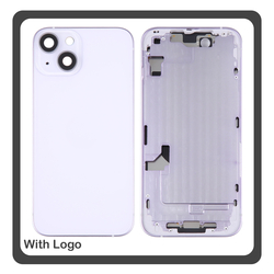 HQ OEM &Sigma;&upsilon;&mu;&beta;&alpha;&tau;ό &Mu;&epsilon; iPhone 14 Plus, iPhone 14+ (A2886, A2632) Rear Back Battery Cover Middle Frame- Housing &Pi;ί&sigma;&omega; &Kappa;ά&lambda;&upsilon;&mu;&mu;&alpha; &Kappa;&alpha;&pi;ά&kappa;&iota; &Pi;&lambda;ά&tau;&eta; &Mu;&pi;&alpha;&tau;&alpha;&rho;ί&alpha;&sigmaf; - &Sigma;&alpha;&sigma;ί + Side Keys &Pi;&lambda;&alpha;ϊ&nu;ά &pi;&lambda;ή&kappa;&tau;&rho;&alpha;  + Sim Tray &Theta;ή&kappa;&eta; &Kappa;ά&rho;&tau;&alpha;&sigmaf; Purple &Mu;&omega;&beta;​ (Premium A+)