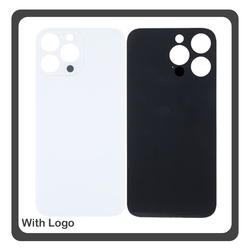 HQ OEM &Sigma;&upsilon;&mu;&beta;&alpha;&tau;ό &Mu;&epsilon; Apple iPhone 14 Pro (A2890, A2650) Aftermarket Rear Back Battery Cover with Camera Big Hole &Pi;ί&sigma;&omega; &Kappa;ά&lambda;&upsilon;&mu;&mu;&alpha; &Pi;&lambda;ά&tau;&eta; &Kappa;&alpha;&pi;ά&kappa;&iota; &Mu;&pi;&alpha;&tau;&alpha;&rho;ί&alpha;&sigmaf; White Ά&sigma;&pi;&rho;&omicron; (Premium A+)