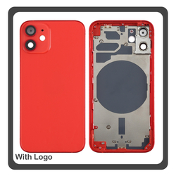 iPhone 12 Mini, iPhone12 Mini (A2399, A2176) Rear Back Battery Cover Middle Frame- Housing &Pi;ί&sigma;&omega; &Kappa;ά&lambda;&upsilon;&mu;&mu;&alpha; &Kappa;&alpha;&pi;ά&kappa;&iota; &Pi;&lambda;ά&tau;&eta; &Mu;&pi;&alpha;&tau;&alpha;&rho;ί&alpha;&sigmaf; - &Sigma;&alpha;&sigma;ί + Side Keys &Pi;&lambda;&alpha;ϊ&nu;ά &pi;&lambda;ή&kappa;&tau;&rho;&alpha;  + Sim Tray &Theta;ή&kappa;&eta; &Kappa;ά&rho;&tau;&alpha;&sigmaf; Red &Kappa;ό&kappa;&kappa;&iota;&nu;&omicron; (Ref By Apple)