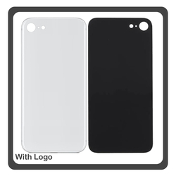 HQ OEM &Sigma;&upsilon;&mu;&beta;&alpha;&tau;ό &Mu;&epsilon; iPhone SE (2020) (A2275, A2296) Premium Aftermarket Rear Back Battery Cover with Camera Big Hole &Pi;ί&sigma;&omega; &Kappa;ά&lambda;&upsilon;&mu;&mu;&alpha; &Pi;&lambda;ά&tau;&eta; &Kappa;&alpha;&pi;ά&kappa;&iota; &Mu;&pi;&alpha;&tau;&alpha;&rho;ί&alpha;&sigmaf; White Ά&sigma;&pi;&rho;&omicron; (Premium A+)