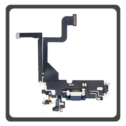 HQ OEM &Sigma;&upsilon;&mu;&beta;&alpha;&tau;ό &Mu;&epsilon; Apple iPhone 13 Pro (A2638, A2483) Charging Dock Connector Lightning Flex &Kappa;&alpha;&lambda;&omega;&delta;&iota;&omicron;&tau;&alpha;&iota;&nu;ί&alpha; &Kappa;&omicron;&nu;έ&kappa;&tau;&omicron;&rho;&alpha;&sigmaf; &Phi;ό&rho;&tau;&iota;&sigma;&eta;&sigmaf; + Microphone &Mu;&iota;&kappa;&rho;ό&phi;&omega;&nu;&omicron; Sierra Blue &Mu;&pi;&lambda;&epsilon; (Premium A+)