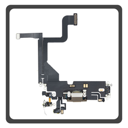 HQ OEM &Sigma;&upsilon;&mu;&beta;&alpha;&tau;ό &Mu;&epsilon; Apple iPhone 13 Pro (A2638, A2483) Charging Dock Connector Lightning Flex &Kappa;&alpha;&lambda;&omega;&delta;&iota;&omicron;&tau;&alpha;&iota;&nu;ί&alpha; &Kappa;&omicron;&nu;έ&kappa;&tau;&omicron;&rho;&alpha;&sigmaf; &Phi;ό&rho;&tau;&iota;&sigma;&eta;&sigmaf; + Microphone &Mu;&iota;&kappa;&rho;ό&phi;&omega;&nu;&omicron; Gold &Chi;&rho;&upsilon;&sigma;ό​ (Premium A+)