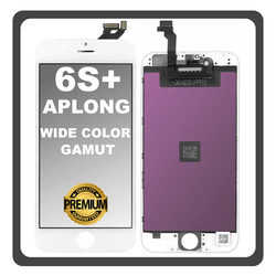 HQ OEM &Sigma;&upsilon;&mu;&beta;&alpha;&tau;ό &Mu;&epsilon; Apple iPhone 6S+, iPhone 6S Plus (A1634, A1687) APLONG Wide Color Gamut LCD Display Screen Assembly &Omicron;&theta;ό&nu;&eta; + Touch Screen Digitizer &Mu;&eta;&chi;&alpha;&nu;&iota;&sigma;&mu;ό&sigmaf; &Alpha;&phi;ή&sigmaf; White Ά&sigma;&pi;&rho;&omicron; (Premium A+) (Lifetime Warranty &Gamma;&iota;&alpha; &Sigma;&upsilon;&nu;&epsilon;&rho;&gamma;&alpha;&tau;&epsilon;&sigmaf; B2B​)