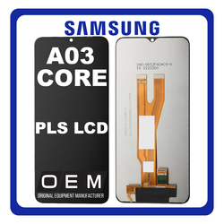 HQ OEM &Sigma;&upsilon;&mu;&beta;&alpha;&tau;ό &Mu;&epsilon; Samsung Galaxy A03 Core (SM-A032F, SM-A032F/DS) PLS LCD Display Screen Assembly &Omicron;&theta;ό&nu;&eta; + Touch Screen Digitizer &Mu;&eta;&chi;&alpha;&nu;&iota;&sigma;&mu;ό&sigmaf; &Alpha;&phi;ή&sigmaf; Black &Mu;&alpha;ύ&rho;&omicron; (Premium A+)