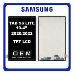 HQ OEM &Sigma;&upsilon;&mu;&beta;&alpha;&tau;ό &Mu;&epsilon; Samsung Galaxy Tab S6 Lite 10.4 " (2020) (SM-P610N, SM-P615) / Tab S6 Lite 10.4"​ (2022) (SM-P613, SM-P619) TFT LCD LCD Display Screen Assembly &Omicron;&theta;ό&nu;&eta; + Touch Screen Digitizer &Mu;&eta;&chi;&alpha;&nu;&iota;&sigma;&mu;ό&sigmaf; &Alpha;&phi;ή&sigmaf; Black &Mu;&alpha;ύ&rho;&omicron; (Premium A+)