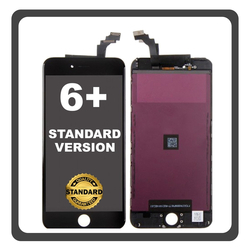 HQ OEM &Sigma;&upsilon;&mu;&beta;&alpha;&tau;ό &Mu;&epsilon; Apple iPhone 6 Plus (A1522, A1524, iPhone7,1) Stantard Version IPS LCD Display Screen Assembly &Omicron;&theta;ό&nu;&eta; + Touch Screen Digitizer &Mu;&eta;&chi;&alpha;&nu;&iota;&sigma;&mu;ό&sigmaf; &Alpha;&phi;ή&sigmaf; Black &Mu;&alpha;ύ&rho;&omicron; Bulk (Premium A+)