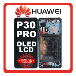 &Gamma;&nu;ή&sigma;&iota;&alpha; Original Huawei P30 Pro (VOG-L29, VOG-L09), OLED LCD Display Screen Assembly &Omicron;&theta;ό&nu;&eta; + Touch Screen Digitizer &Mu;&eta;&chi;&alpha;&nu;&iota;&sigma;&mu;ό&sigmaf; &Alpha;&phi;ή&sigmaf; + Frame Bezel &Pi;&lambda;&alpha;ί&sigma;&iota;&omicron; &Sigma;&alpha;&sigma;ί + Battery &Mu;&pi;&alpha;&tau;&alpha;&rho;ί&alpha; Aurora Blue &Mu;&pi;&lambda;&epsilon; 02355MUM/02355UNA (A Grade Direct from Huawei)