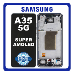 &Gamma;&nu;ή&sigma;&iota;&alpha; Original Samsung Galaxy A35 5G (SM-A356E, SM-A356E/DS) Super AMOLED LCD Display Screen Assembly &Omicron;&theta;ό&nu;&eta; + Touch Screen Digitizer &Mu;&eta;&chi;&alpha;&nu;&iota;&sigma;&mu;ό&sigmaf; &Alpha;&phi;ή&sigmaf; + Frame Bezel &Pi;&lambda;&alpha;ί&sigma;&iota;&omicron; &Sigma;&alpha;&sigma;ί Navy Black &Mu;&alpha;ύ&rho;&omicron; GH82-34221A​ (Service Pack By Samsung)