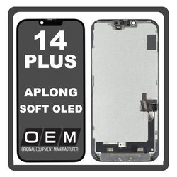 HQ OEM &Sigma;&upsilon;&mu;&beta;&alpha;&tau;ό &Mu;&epsilon; iPhone 14 Plus, iPhone 14+ (A2886, A2632) APLONG SOFT OLED LCD Display Screen Assembly &Omicron;&theta;ό&nu;&eta; + Touch Screen Digitizer &Mu;&eta;&chi;&alpha;&nu;&iota;&sigma;&mu;ό&sigmaf; &Alpha;&phi;ή&sigmaf; Midnight &Mu;&alpha;ύ&rho;&omicron; (Premium A+) (Lifetime Warranty &Gamma;&iota;&alpha; &Sigma;&upsilon;&nu;&epsilon;&rho;&gamma;&alpha;&tau;&epsilon;&sigmaf; B2B​)