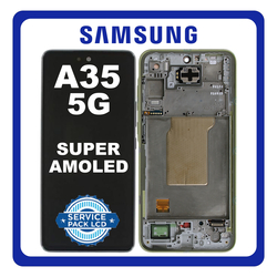 &Gamma;&nu;ή&sigma;&iota;&alpha; Original Samsung Galaxy A35 5G (SM-A356E, SM-A356E/DS) Super AMOLED LCD Display Screen Assembly &Omicron;&theta;ό&nu;&eta; + Touch Screen Digitizer &Mu;&eta;&chi;&alpha;&nu;&iota;&sigma;&mu;ό&sigmaf; &Alpha;&phi;ή&sigmaf; + Frame Bezel &Pi;&lambda;&alpha;ί&sigma;&iota;&omicron; &Sigma;&alpha;&sigma;ί Lemon Yellow &Kappa;ί&tau;&rho;&iota;&nu;&omicron; GH82-34221D​ (Service Pack By Samsung)