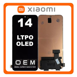 HQ OEM &Sigma;&upsilon;&mu;&beta;&alpha;&tau;ό &Mu;&epsilon; Xiaomi 14 5G (23127PN0CC, 23127PN0CG) LTPO OLED LCD Display Screen Assembly &Omicron;&theta;ό&nu;&eta; + Touch Screen Digitizer &Mu;&eta;&chi;&alpha;&nu;&iota;&sigma;&mu;ό&sigmaf; &Alpha;&phi;ή&sigmaf; Black &Mu;&alpha;ύ&rho;&omicron; (Premium A+)