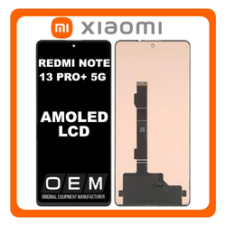 HQ OEM &Sigma;&upsilon;&mu;&beta;&alpha;&tau;ό &Mu;&epsilon; Xiaomi Redmi Note 13 Pro Plus 5G, Redmi Note 13 Pro+ 5G (23090RA98C, 23090RA98G) AMOLED LCD Display Screen Assembly &Omicron;&theta;ό&nu;&eta; + Touch Screen Digitizer &Mu;&eta;&chi;&alpha;&nu;&iota;&sigma;&mu;ό&sigmaf; &Alpha;&phi;ή&sigmaf; Black &Mu;&alpha;ύ&rho;&omicron; (Premium A+)