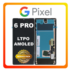 &Gamma;&nu;ή&sigma;&iota;&alpha; Original Google Pixel 6 Pro (GLUOG, G8VOU) LTPO AMOLED LCD Display Screen Assembly &Omicron;&theta;ό&nu;&eta; + Touch Screen Digitizer &Mu;&eta;&chi;&alpha;&nu;&iota;&sigma;&mu;ό&sigmaf; &Alpha;&phi;ή&sigmaf; Stormy Black &Mu;&alpha;ύ&rho;&omicron; G949-00219-01 (Service Pack By Google)