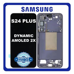 &Gamma;&nu;ή&sigma;&iota;&alpha; Original Samsung Galaxy S24 Plus, S24+ (SM-S926B, SM-S926B/DS) Dynamic LTPO AMOLED 2X LCD Display Screen Assembly &Omicron;&theta;ό&nu;&eta; + Touch Screen Digitizer &Mu;&eta;&chi;&alpha;&nu;&iota;&sigma;&mu;ό&sigmaf; &Alpha;&phi;ή&sigmaf; + Frame Bezel &Pi;&lambda;&alpha;ί&sigma;&iota;&omicron; &Sigma;&alpha;&sigma;ί Cobalt Violet &Beta;&iota;&omicron;&lambda;&epsilon;&tau;ί GH82-33410C (Service Pack By Samsung)