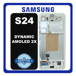 &Gamma;&nu;ή&sigma;&iota;&alpha; Original Samsung Galaxy S24 5G (SM-S921B, SM-S921B/DS) Dynamic LTPO AMOLED 2X LCD Display Screen Assembly &Omicron;&theta;ό&nu;&eta; + Touch Screen Digitizer &Mu;&eta;&chi;&alpha;&nu;&iota;&sigma;&mu;ό&sigmaf; &Alpha;&phi;ή&sigmaf; + Frame Bezel &Pi;&lambda;&alpha;ί&sigma;&iota;&omicron; &Sigma;&alpha;&sigma;ί Jade Green &Pi;&rho;ά&sigma;&iota;&nu;&omicron; GH82-33287E (Service Pack By Samsung)