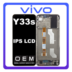 HQ OEM &Sigma;&upsilon;&mu;&beta;&alpha;&tau;ό &Mu;&epsilon; Vivo Y33s (V2109), IPS LCD Display Screen Assembly &Omicron;&theta;ό&nu;&eta; + Touch Screen Digitizer &Mu;&eta;&chi;&alpha;&nu;&iota;&sigma;&mu;ό&sigmaf; &Alpha;&phi;ή&sigmaf; + Frame Bezel &Pi;&lambda;&alpha;ί&sigma;&iota;&omicron; &Sigma;&alpha;&sigma;ί Mirror Black &Mu;&alpha;ύ&rho;&omicron; (Premium A+)