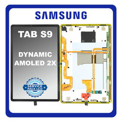 &Gamma;&nu;ή&sigma;&iota;&alpha; Original Samsung Galaxy Tab S9 (SM-X710, SM-X716B) Dynamic AMOLED 2X LCD Display Screen Assembly &Omicron;&theta;ό&nu;&eta; + Touch Screen Digitizer &Mu;&eta;&chi;&alpha;&nu;&iota;&sigma;&mu;ό&sigmaf; &Alpha;&phi;ή&sigmaf; + Frame Bezel &Pi;&lambda;&alpha;ί&sigma;&iota;&omicron; &Sigma;&alpha;&sigma;ί Black &Mu;&alpha;ύ&rho;&omicron; GH82-31769A (Service Pack By Samsung)
