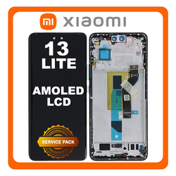 &Gamma;&nu;ή&sigma;&iota;&alpha; Original Xiaomi 13 Lite 5G (2210129SG​), AMOLED LCD Display Screen Assembly &Omicron;&theta;ό&nu;&eta; + Touch Screen Digitizer &Mu;&eta;&chi;&alpha;&nu;&iota;&sigma;&mu;ό&sigmaf; &Alpha;&phi;ή&sigmaf; + Frame Bezel &Pi;&lambda;&alpha;ί&sigma;&iota;&omicron; &Sigma;&alpha;&sigma;ί Black &Mu;&alpha;ύ&rho;&omicron; 5600030L9S00 (Service Pack By Xiaomi)