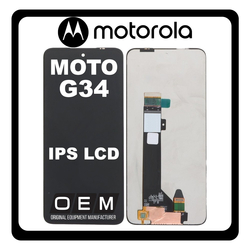 HQ OEM &Sigma;&upsilon;&mu;&beta;&alpha;&tau;ό &Mu;&epsilon; Motorola Moto G34 5G (XT2363-2) IPS LCD Display Screen Assembly &Omicron;&theta;ό&nu;&eta; + Touch Screen Digitizer &Mu;&eta;&chi;&alpha;&nu;&iota;&sigma;&mu;ό&sigmaf; &Alpha;&phi;ή&sigmaf; Black &Mu;&alpha;ύ&rho;&omicron; (Premium A+)