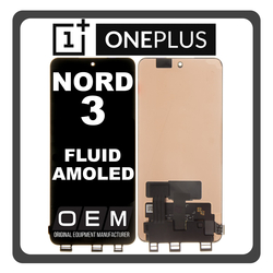 HQ OEM &Sigma;&upsilon;&mu;&beta;&alpha;&tau;ό &Mu;&epsilon; OnePlus Nord 3 (CPH2491, CPH2493) Fluid AMOLED LCD Display Screen Assembly &Omicron;&theta;ό&nu;&eta; + Touch Screen Digitizer &Mu;&eta;&chi;&alpha;&nu;&iota;&sigma;&mu;ό&sigmaf; &Alpha;&phi;ή&sigmaf; Black &Mu;&alpha;ύ&rho;&omicron; (Premium A+)