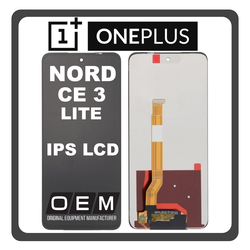 HQ OEM &Sigma;&upsilon;&mu;&beta;&alpha;&tau;ό &Mu;&epsilon; OnePlus Nord CE 3 Lite 5G (CPH2467, CPH2465) IPS LCD Display Screen Assembly &Omicron;&theta;ό&nu;&eta; + Touch Screen Digitizer &Mu;&eta;&chi;&alpha;&nu;&iota;&sigma;&mu;ό&sigmaf; &Alpha;&phi;ή&sigmaf; Black &Mu;&alpha;ύ&rho;&omicron; (Premium A+)