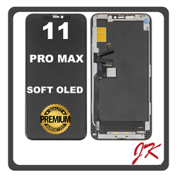 HQ OEM &Sigma;&upsilon;&mu;&beta;&alpha;&tau;ό &Mu;&epsilon; Apple iPhone 11 Pro Max, iPhone11 ProMax (A2218, A2161) JK SOFT OLED LCD Display Screen Assembly &Omicron;&theta;ό&nu;&eta; + Touch Screen Digitizer &Mu;&eta;&chi;&alpha;&nu;&iota;&sigma;&mu;ό&sigmaf; &Alpha;&phi;ή&sigmaf; Black &Mu;&alpha;ύ&rho;&omicron; (Premium A+)