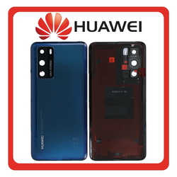&Gamma;&nu;ή&sigma;&iota;&alpha; Original Huawei P40 5G (ANA-AN00, ANA-TN00) Rear Back Battery Cover &Pi;ί&sigma;&omega; &Kappa;ά&lambda;&upsilon;&mu;&mu;&alpha; &Kappa;&alpha;&pi;ά&kappa;&iota; &Mu;&pi;&alpha;&tau;&alpha;&rho;ί&alpha;&sigmaf; + Camera Lens &Tau;&zeta;&alpha;&mu;ά&kappa;&iota; &Kappa;ά&mu;&epsilon;&rho;&alpha;&sigmaf; Deep Sea Blue &Mu;&pi;&lambda;&epsilon; 02353MGC (Service Pack By Huawei)