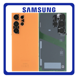 &Gamma;&nu;ή&sigma;&iota;&alpha; Original Samsung Galaxy S24 Ultra 5G (SM-S928B, SM-S928B/DS) Rear Back Battery Cover + Camera Lens &Pi;ί&sigma;&omega; &Kappa;ά&lambda;&upsilon;&mu;&mu;&alpha; &Kappa;&alpha;&pi;ά&kappa;&iota; &Pi;&lambda;ά&tau;&eta; &Mu;&pi;&alpha;&tau;&alpha;&rho;ί&alpha;&sigmaf; + &Tau;&zeta;&alpha;&mu;ά&kappa;&iota; &Kappa;ά&mu;&epsilon;&rho;&alpha;&sigmaf; Titanium Orange GH82-33349G (Service Pack By Samsung)