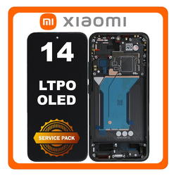 &Gamma;&nu;ή&sigma;&iota;&alpha; Original Xiaomi 14 (23127PN0CC, 23127PN0CG) LTPO OLED LCD Display Screen Assembly &Omicron;&theta;ό&nu;&eta; + Touch Screen Digitizer &Mu;&eta;&chi;&alpha;&nu;&iota;&sigma;&mu;ό&sigmaf; &Alpha;&phi;ή&sigmaf; + Frame Bezel &Pi;&lambda;&alpha;ί&sigma;&iota;&omicron; &Sigma;&alpha;&sigma;ί Black &Mu;&alpha;ύ&rho;&omicron; 56000400N300​ (Service Pack By Xiaomi)