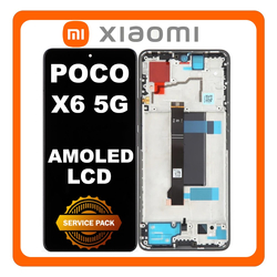 &Gamma;&nu;ή&sigma;&iota;&alpha; Original Xiaomi Poco X6 5G (23122PCD1G, 23122PCD1I) AMOLED LCD Display Screen Assembly &Omicron;&theta;ό&nu;&eta; + Touch Screen Digitizer &Mu;&eta;&chi;&alpha;&nu;&iota;&sigma;&mu;ό&sigmaf; &Alpha;&phi;ή&sigmaf; + Frame Bezel &Pi;&lambda;&alpha;ί&sigma;&iota;&omicron; &Sigma;&alpha;&sigma;ί Black &Mu;&alpha;ύ&rho;&omicron; 560003N16P00 (Service Pack By Xiaomi)