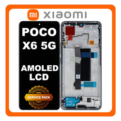 &Gamma;&nu;ή&sigma;&iota;&alpha; Original Xiaomi Poco X6 5G (23122PCD1G, 23122PCD1I) AMOLED LCD Display Screen Assembly &Omicron;&theta;ό&nu;&eta; + Touch Screen Digitizer &Mu;&eta;&chi;&alpha;&nu;&iota;&sigma;&mu;ό&sigmaf; &Alpha;&phi;ή&sigmaf; + Frame Bezel &Pi;&lambda;&alpha;ί&sigma;&iota;&omicron; &Sigma;&alpha;&sigma;ί Blue &Mu;&pi;&lambda;&epsilon; 560002N16P00 (Service Pack By Xiaomi)