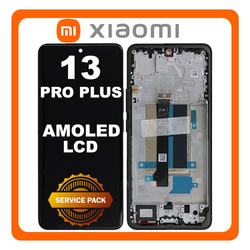 &Gamma;&nu;ή&sigma;&iota;&alpha; Original Xiaomi Redmi Note 13 Pro Plus 5G, Redmi Note 13 Pro+ 5G (23090RA98C, 23090RA98G) AMOLED LCD Display Screen Assembly &Omicron;&theta;ό&nu;&eta; + Touch Screen Digitizer &Mu;&eta;&chi;&alpha;&nu;&iota;&sigma;&mu;ό&sigmaf; &Alpha;&phi;ή&sigmaf; Midnight Black &Mu;&alpha;ύ&rho;&omicron; 560002N16U00 (Service Pack By Xiaomi)