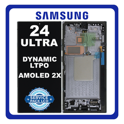 &Gamma;&nu;ή&sigma;&iota;&alpha; Original Samsung Galaxy S24 Ultra 5G (SM-S928B, SM-S928B/DS) Dynamic LTPO AMOLED 2X LCD Display Screen Assembly &Omicron;&theta;ό&nu;&eta; + Touch Screen Digitizer &Mu;&eta;&chi;&alpha;&nu;&iota;&sigma;&mu;ό&sigmaf; &Alpha;&phi;ή&sigmaf; + Frame Bezel &Pi;&lambda;&alpha;ί&sigma;&iota;&omicron; &Sigma;&alpha;&sigma;ί Titanium Black &Mu;&alpha;ύ&rho;&omicron; GH82-33396B (Service Pack By Samsung)