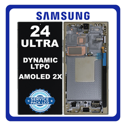 &Gamma;&nu;ή&sigma;&iota;&alpha; Original Samsung Galaxy S24 Ultra 5G (SM-S928B, SM-S928B/DS) Dynamic LTPO AMOLED 2X LCD Display Screen Assembly &Omicron;&theta;ό&nu;&eta; + Touch Screen Digitizer &Mu;&eta;&chi;&alpha;&nu;&iota;&sigma;&mu;ό&sigmaf; &Alpha;&phi;ή&sigmaf; + Frame Bezel &Pi;&lambda;&alpha;ί&sigma;&iota;&omicron; &Sigma;&alpha;&sigma;ί Titanium Yellow &Kappa;ί&tau;&rho;&iota;&nu;&omicron; GH82-33396C (Service Pack By Samsung)