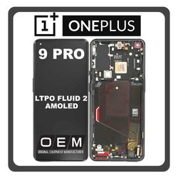 HQ OEM &Sigma;&upsilon;&mu;&beta;&alpha;&tau;ό &Mu;&epsilon; OnePlus 9 Pro (LE2121, LE2125) LTPO Fluid2 AMOLED LCD Display Screen Assembly &Omicron;&theta;ό&nu;&eta; + Touch Screen Digitizer &Mu;&eta;&chi;&alpha;&nu;&iota;&sigma;&mu;ό&sigmaf; &Alpha;&phi;ή&sigmaf; + Frame Bezel &Pi;&lambda;&alpha;ί&sigma;&iota;&omicron; &Sigma;&alpha;&sigma;ί Black &Mu;&alpha;ύ&rho;&omicron; (Premium A+)