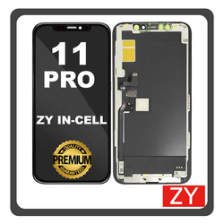 HQ OEM &Sigma;&upsilon;&mu;&beta;&alpha;&tau;ό &Mu;&epsilon; Apple Iphone 11Pro, Iphone 11Pro (A2215, A2160) ZY In-Cell LCD Display Screen Assembly &Omicron;&theta;ό&nu;&eta; + Touch Screen Digitizer &Mu;&eta;&chi;&alpha;&nu;&iota;&sigma;&mu;ό&sigmaf; &Alpha;&phi;ή&sigmaf; With IC Removable Black &Mu;&alpha;ύ&rho;&omicron; (Premium A+)