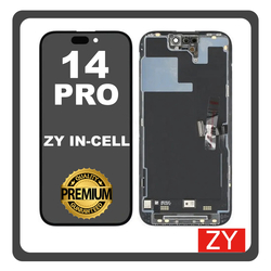 HQ OEM &Sigma;&upsilon;&mu;&beta;&alpha;&tau;ό &Mu;&epsilon; Apple iPhone 14 Pro (A2890, A2650) ZY InCell LCD Display Screen Assembly &Omicron;&theta;ό&nu;&eta; + Touch Screen Digitizer &Mu;&eta;&chi;&alpha;&nu;&iota;&sigma;&mu;ό&sigmaf; &Alpha;&phi;ή&sigmaf; With IC Removable Black &Mu;&alpha;ύ&rho;&omicron; (Premium A+)