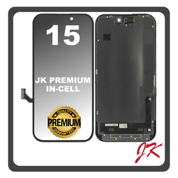 HQ OEM &Sigma;&upsilon;&mu;&beta;&alpha;&tau;ό &Mu;&epsilon; Apple iPhone 15 (A3090, A2846) JK Premium InCell LCD Display Screen Assembly &Omicron;&theta;ό&nu;&eta; + Touch Screen Digitizer &Mu;&eta;&chi;&alpha;&nu;&iota;&sigma;&mu;ό&sigmaf; &Alpha;&phi;ή&sigmaf; Black &Mu;&alpha;ύ&rho;&omicron; (Premium A+)