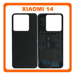 HQ OEM &Sigma;&upsilon;&mu;&beta;&alpha;&tau;ό &Mu;&epsilon; Xiaomi 14, Xiaomi14 (23127PN0CC, 23127PN0CG) Rear Back Battery Cover &Pi;ί&sigma;&omega; &Kappa;ά&lambda;&upsilon;&mu;&mu;&alpha; &Kappa;&alpha;&pi;ά&kappa;&iota; &Pi;&lambda;ά&tau;&eta; &Mu;&pi;&alpha;&tau;&alpha;&rho;ί&alpha;&sigmaf; Black &Mu;&alpha;ύ&rho;&omicron; (Premium A+)