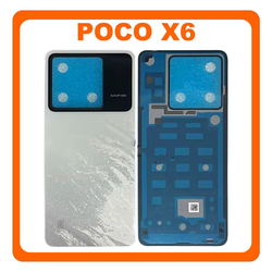 &Gamma;&nu;ή&sigma;&iota;&alpha; Original Xiaomi Poco X6 5G (23122PCD1G, 23122PCD1I) Rear Back Battery Cover &Pi;ί&sigma;&omega; &Kappa;ά&lambda;&upsilon;&mu;&mu;&alpha; &Kappa;&alpha;&pi;ά&kappa;&iota; &Pi;&lambda;ά&tau;&eta; &Mu;&pi;&alpha;&tau;&alpha;&rho;ί&alpha;&sigmaf; White Ά&sigma;&pi;&rho;&omicron; (Service Pack By Xiaomi)