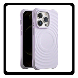 Θήκη Πλάτης - Back Cover, Silicone Σιλικόνη Light Purple Μωβ Circle Mag Case iPhone 15