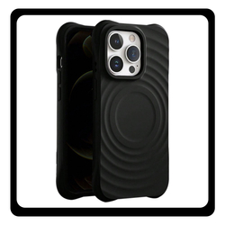 Θήκη Πλάτης - Back Cover, Silicone Σιλικόνη Black Μαύρο Circle Mag Case For iPhone 15
