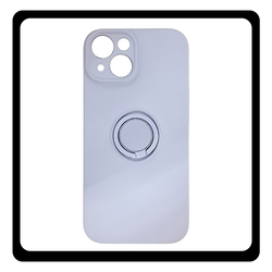Θήκη Πλάτης - Back Cover, Silicone Σιλικόνη Purple Μωβ Finger Grip Case iPhone 15