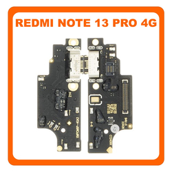 HQ OEM &Sigma;&upsilon;&mu;&beta;&alpha;&tau;ό &Mu;&epsilon; Xiaomi Redmi Note 13 Pro 4G (23117RA68G, 2312FPCA6G) USB Type-C Charging Dock Connector Flex Sub Board, &Kappa;&alpha;&lambda;&omega;&delta;&iota;&omicron;&tau;&alpha;&iota;&nu;ί&alpha; &Upsilon;&pi;ό &Pi;&lambda;&alpha;&kappa;έ&tau;&alpha; &Phi;ό&rho;&tau;&iota;&sigma;&eta;&sigmaf; + Microphone &Mu;&iota;&kappa;&rho;ό&phi;&omega;&nu;&omicron; (Premium A+)